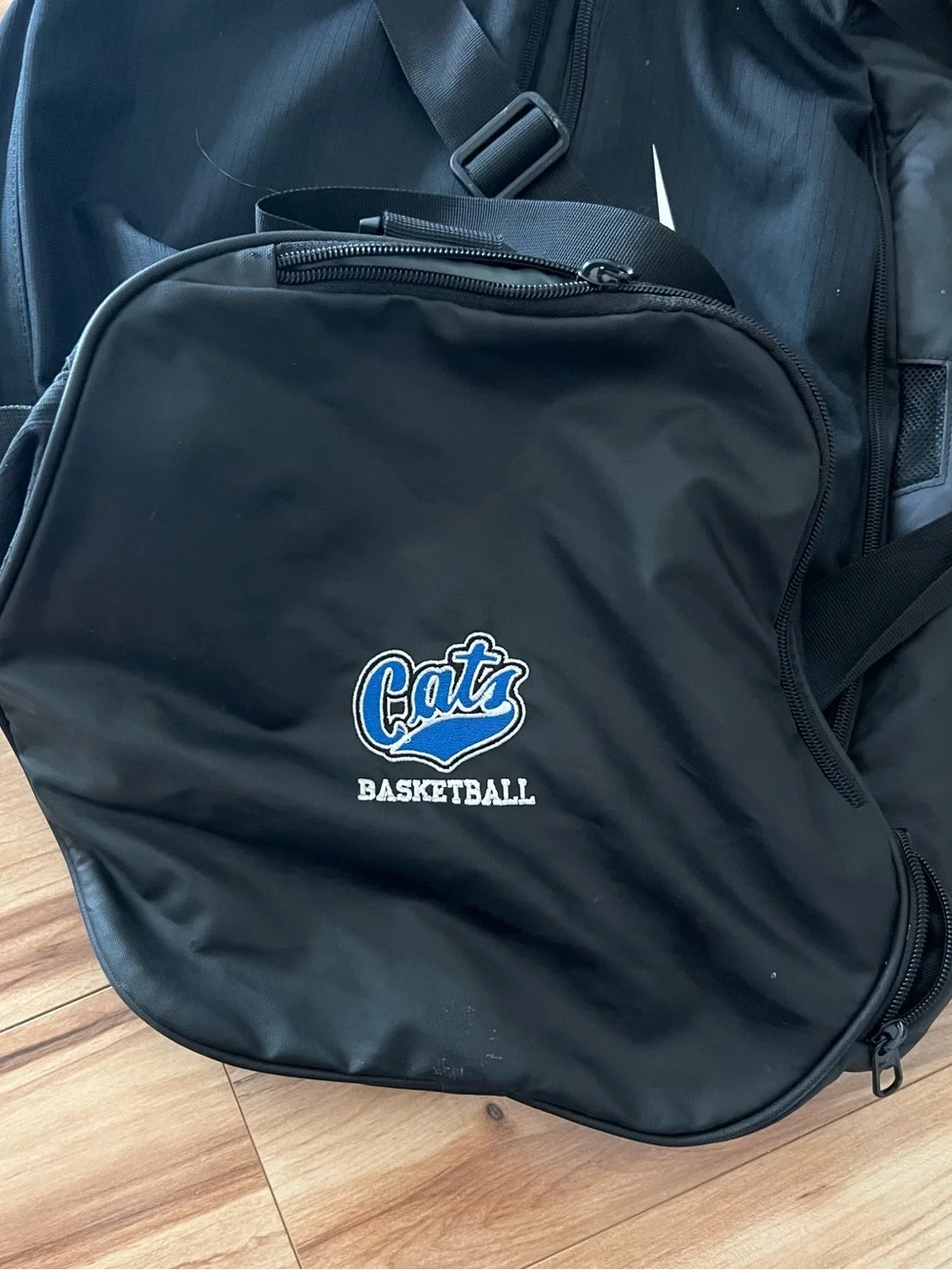 Nike Black Duffle Bag with White Logo